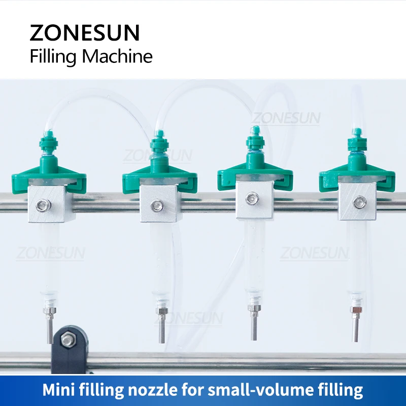 ZONESUN Small Production Line Liquid Filling Machine Peristaltic Pump Conveyor Bottle Jar Drinks Water Juice ZS-DTPP100C4