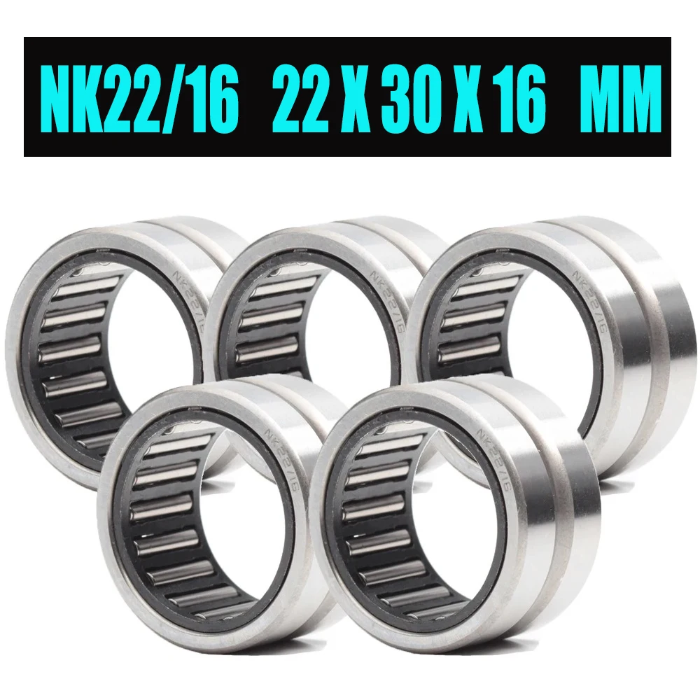 

5PC NK22/16 Bearing 22*30*16 mm High Precision Solid Collar Needle Roller Bearings Without Inner Ring NK22/16 NK2216 Bearing