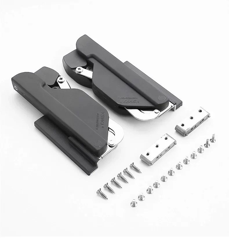 Hardware de suporte ajustável para abertura superior de armário e portas de vidro do guarda-roupa Função de acessórios de porta de madeira