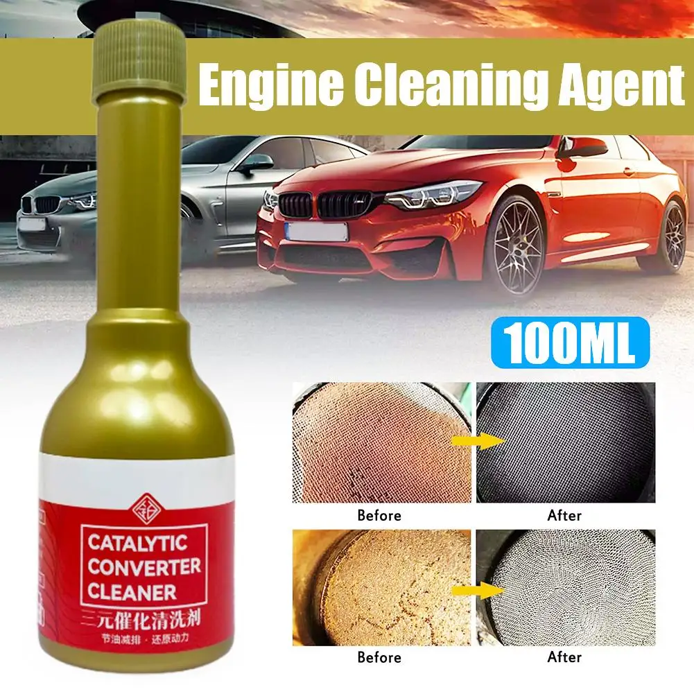 100ML Catalytic Converter Cleaner Exhaust & Emissions CSV Catalysts System Easy Cleaner Accelerators Cle Automobile Clean E L3Y1