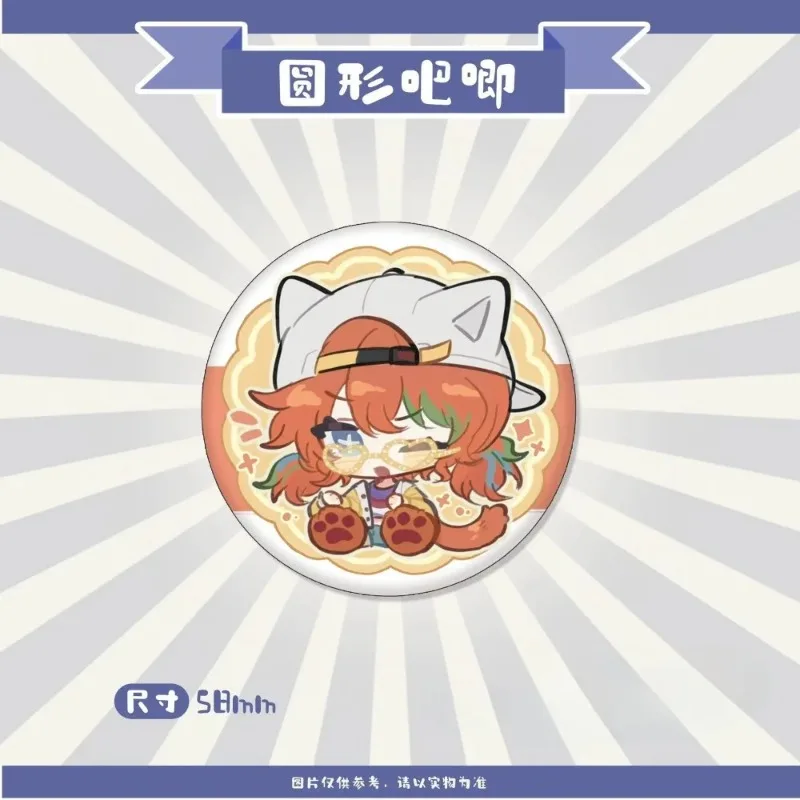 Hot Game Identity V Peripheral Character Q-version Badge Prisoner Mercenary Cheerleader Antiquarian 58mm Brooch Backpack Decor