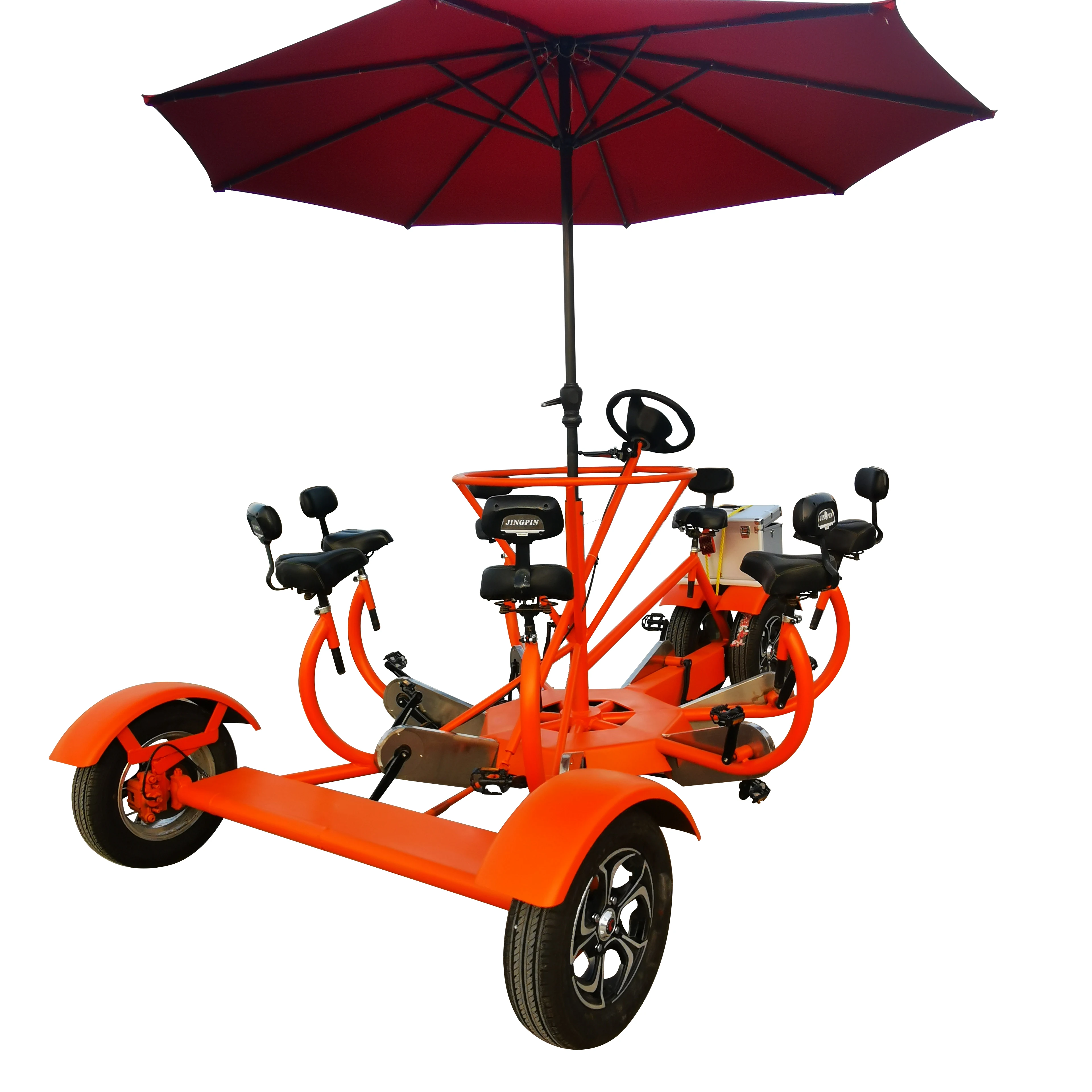 Mobility Business Renting 7 Seaters Conference Bike Multi-person Party Bike Pedal Pub Quadricycle