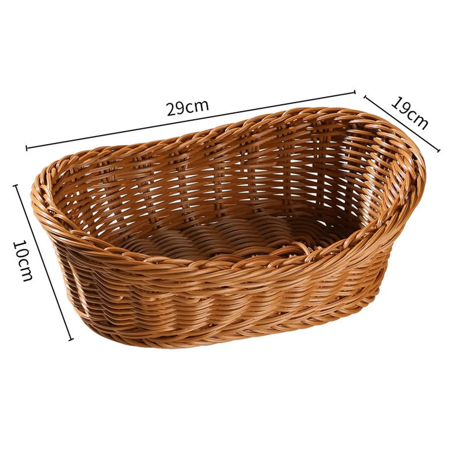 Woven Bread Basket Serving Tray Food Serving Holder for Fruit Vegetables Sundries