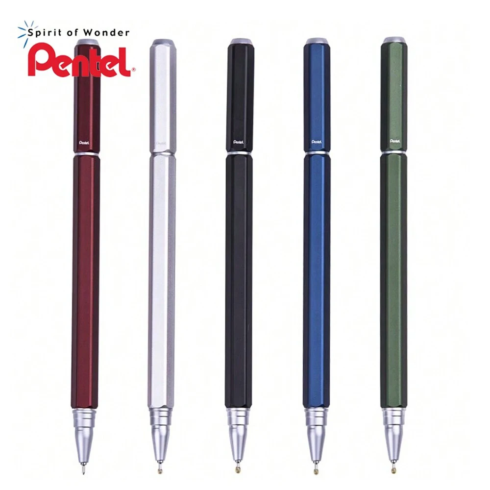 Japan Pentel Hexagonal Metal Rod Gel Pen BLN665 Needle Tip Office Pen 0.5mm Quick-drying Stationery Cute School Supplies