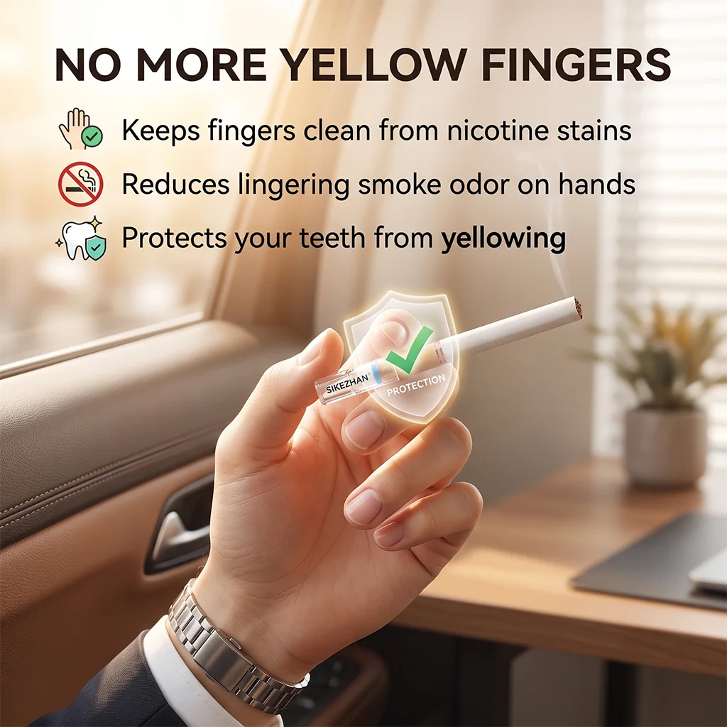 SIKEZHAN 100pcs Disposable Cigarette Filter Tips Micro Filtering Plastic Smoking Mouthpiece Portable Clean Holder Accessories image 3