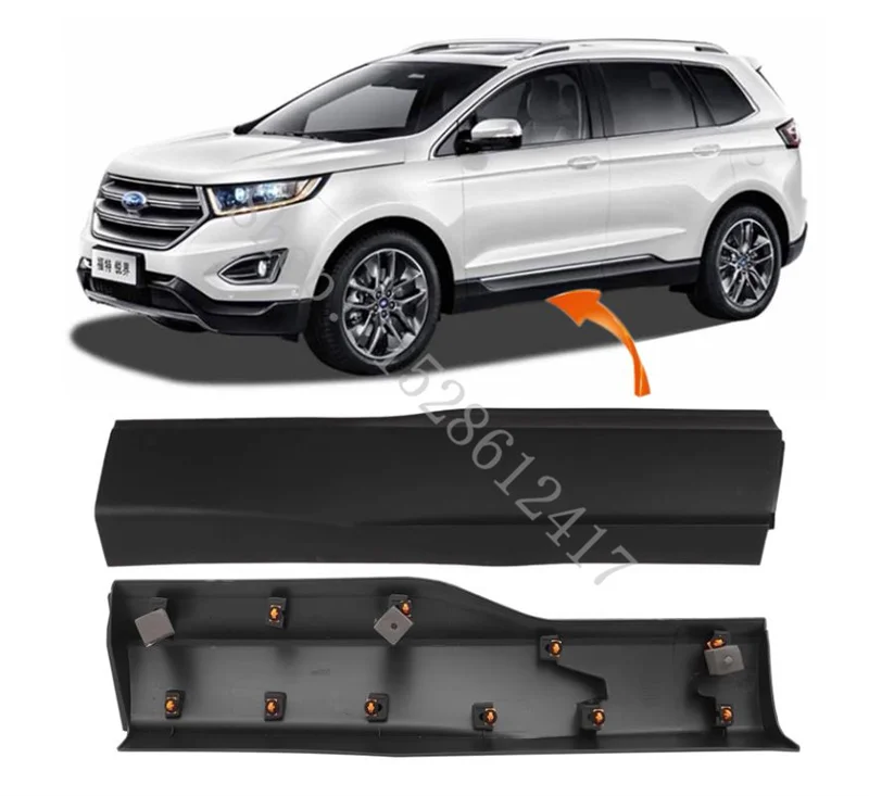 Accesorios para Ford Edge 2.0T 2015 2016 2017 2018 2019, molduras laterales de ABS para carrocería, decoración y protección de puertas laterales, estilo.
