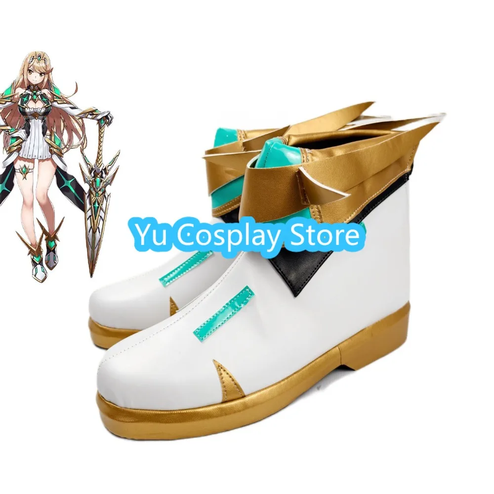 Xenoblade Chronicles 2 Mythra Pyra Zapatos de cosplay personalizados - Aegis Adventure Boots