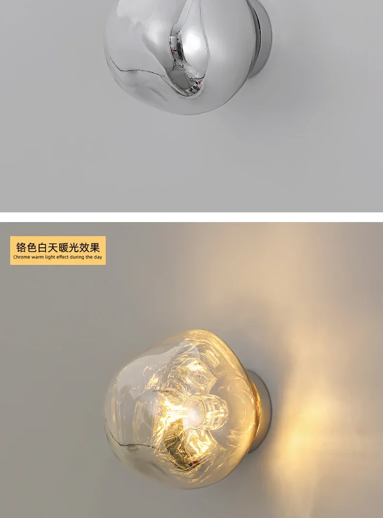 Light Flows Glass Texture Wall Light - Modern Sconce for Bedroom Corridor Restaurant, Ceiling / Wall Decoration Lighting Fixture