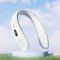 New Creative Personal Outdoor Sport 3 Speed Usb Rechargeable Portable Air Cooling Bladeless Hanging Neck Fan