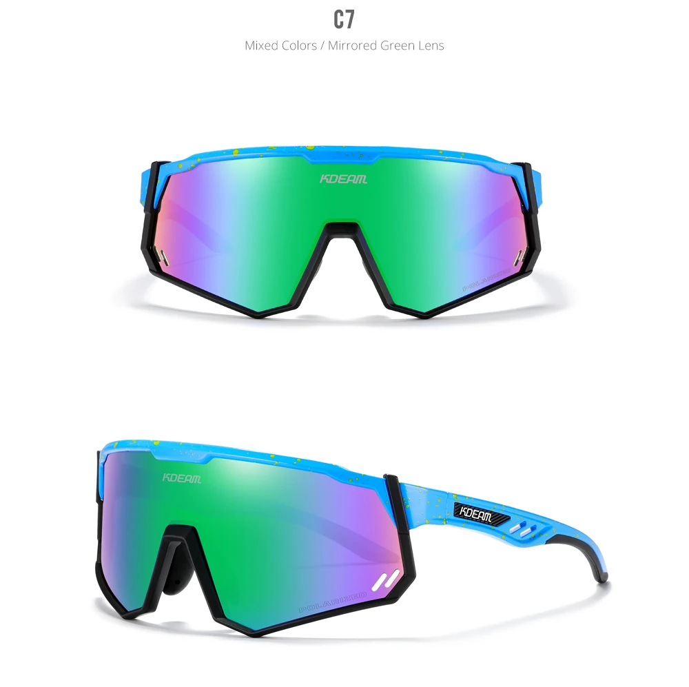 Kdeam High-End-Sports onnen brille polarisierte Herren-Fahrrad brille abnehmbarer Tr90-Rahmen und Nasen pads leicht auszu tauschen – Detail 33