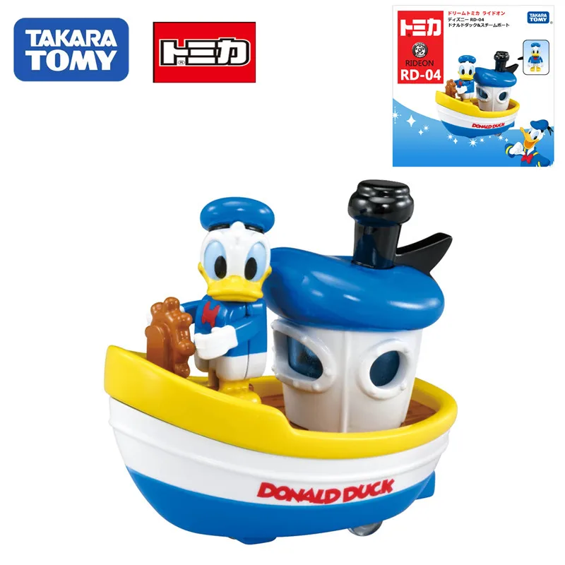 TAKARA TOMY Tomica Donald Duck Sailing Car RD-04 Mini Die-cast Alloy Car Model Children's Toys Boys Girls Christmas Gift