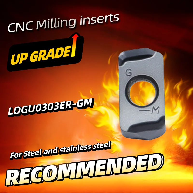 

10pcs/lot Carbide Milling Inserts CNC tools LOGU0303ER-GM for Steel and stainless steel machining