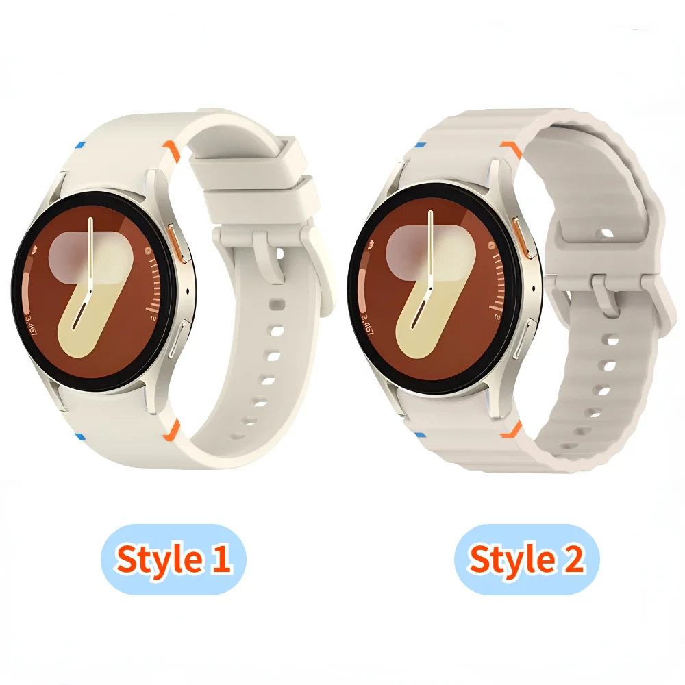 Original No Gaps silicone strap for Samsung Galaxy Watch 7 6 5 4 44mm 40mm Sports band accessories for 6/4 Classic 47mm 46mm43mm