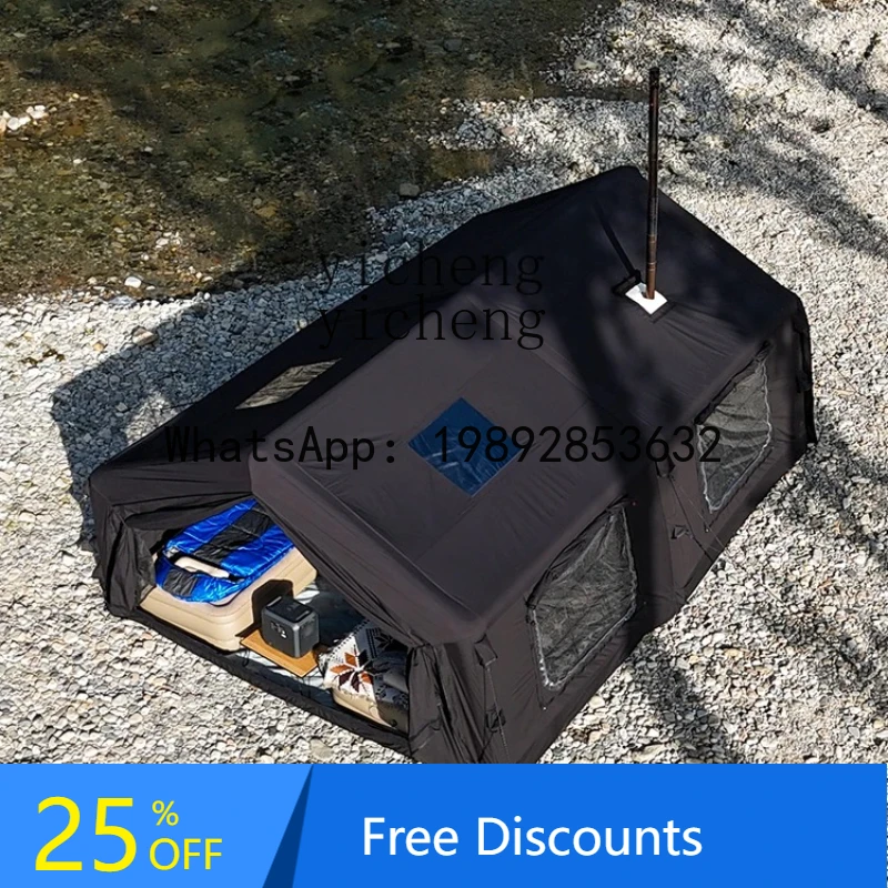 inflatable tent outdoor camping overnight weatherproof rainproof cotton camping large space