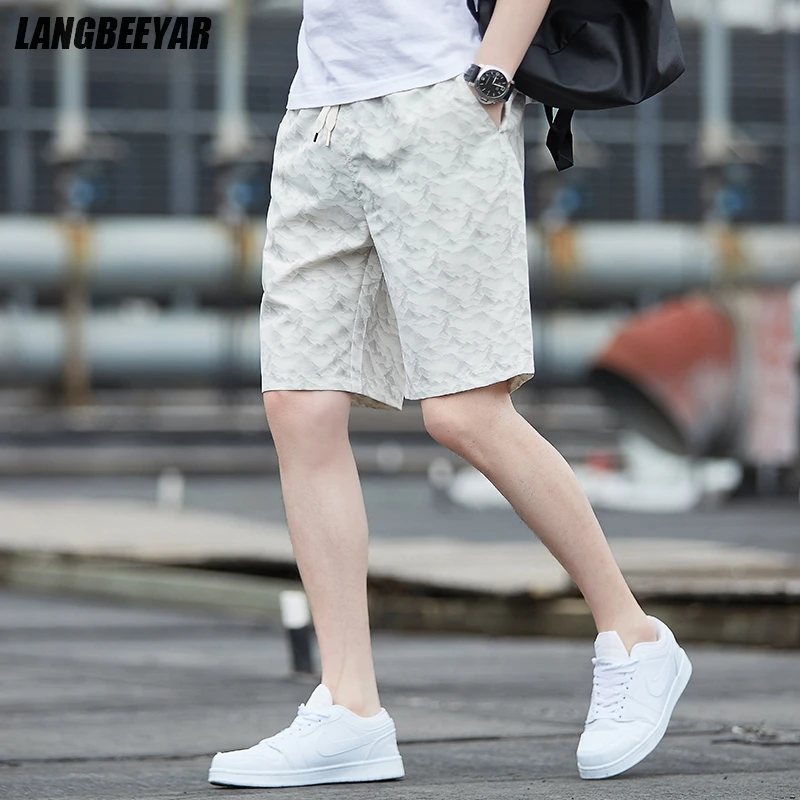 

Высочайшее качество, новые летние брендовые повседневные модные корейские удобные короткие брюки на шнурке, эластичные брюки, мужская одежда