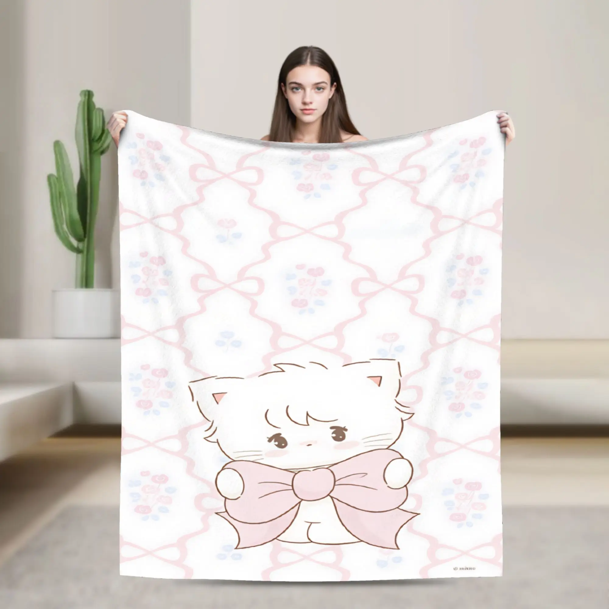 Mikkos Mousses Blanket  Picnic Flannel Throw Blanket For Couch Chair Soft Customized Quality Bedspread Gift Idea