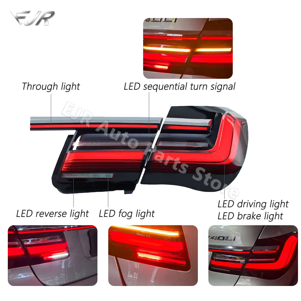 Pro BMW 7 řada F01 F02 2009-2015 naskrz taillight aktualizovat G12 LED dynamické DRL sequential natáčet signál zadní kufr zadek světel