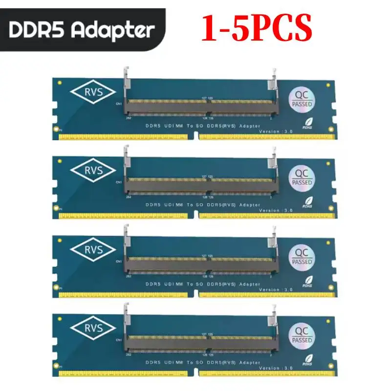 

Memory Tester Converter SO DDR5 to DDR5 U-DIMM Laptop DDR5 Memory SO-DIMM to PC Desktop DIMM Riser Card Expansion Adapter for PC