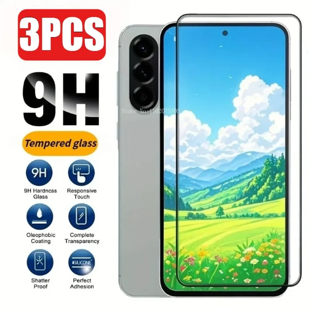 3pcs Ultra-clear Tempered Glass for Samsung Galaxy A51 A17 A14 A16 A32 A36 A07 A56 A35 9D Screen Protectors A34 A50 A56 A30 Film