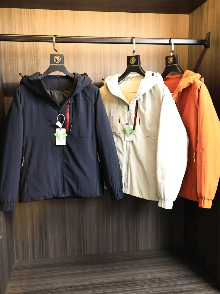 

Мужская модная пуховая куртка с капюшоном 90, противохолодная, водонепроницаемая, осенне-зимняя, из полиэфирного волокна, городская, уличная, теплая, Thiened