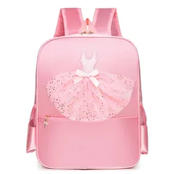 Fashionable Kids Boutique Dance Bag Pink and Purple Children Cute Waterproof Yoga Backpack for Girls