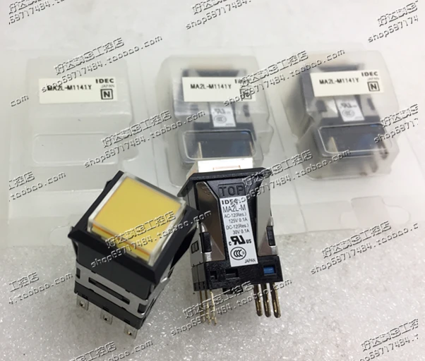 MA2L-M Japanese IDEC Waquan Square 18 * 18 Reset Button Switch with Light MA2L-M1141Y in stock