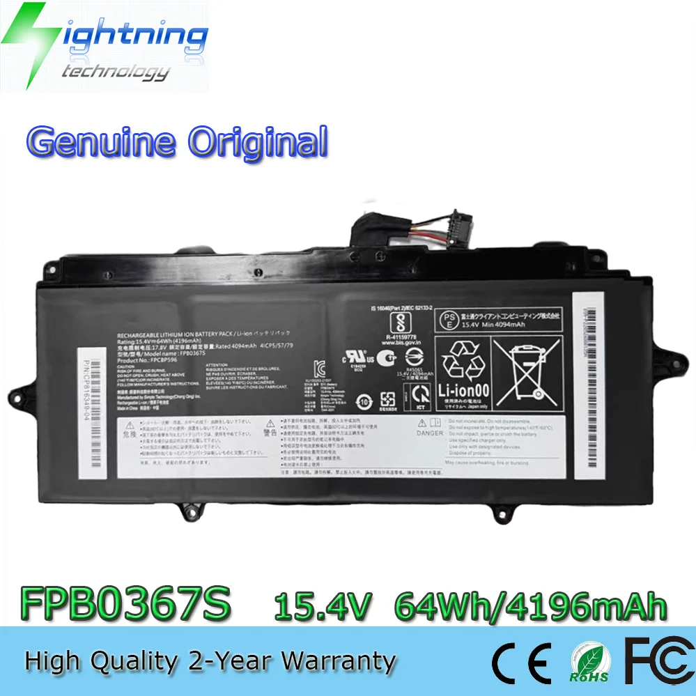

Новая оригинальная батарея FPB0367S FPCBP596 FPCBP600 15.4V 64Wh для Fujitsu LifeBook UH90 U9313X