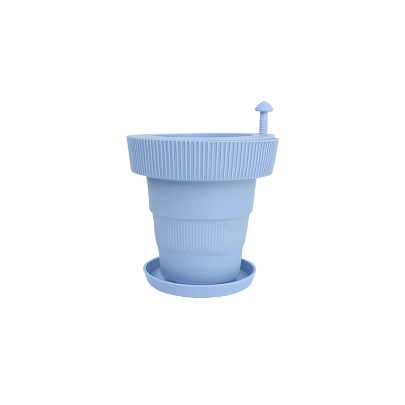 Outdoor Or Indoor Flower Pots With Self-Watering Function, Flower Pots With Drainage Holes And Plates