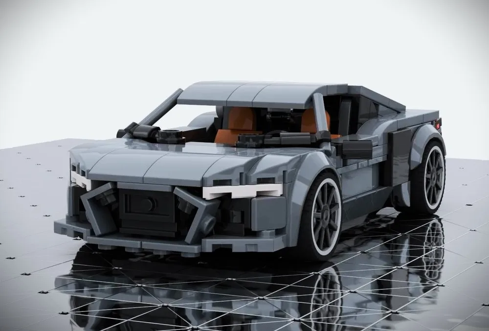 

308 Parts Building Block Car Model City Speed Champion R8 Classic Construction Toy For Boys Christmas Birthday Gift