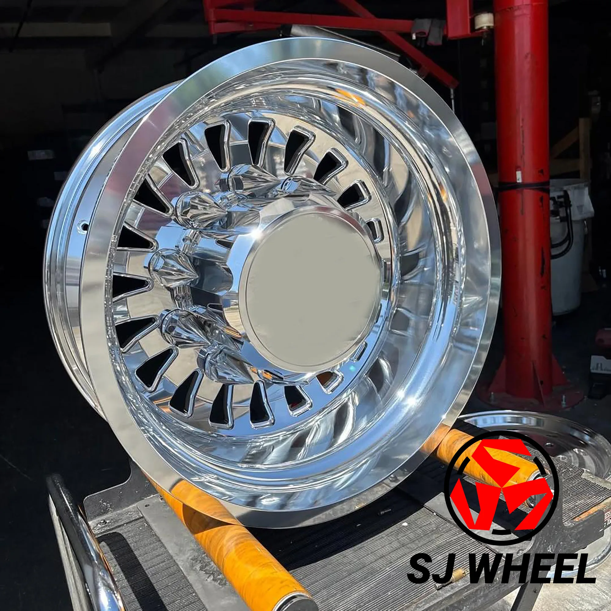 SJ Rims Custom Polished Multi Spoke Deep Lip Forged Alloy Truck Rims Dually Wheels 18/20/22/24/26 Inch for  F250 F350