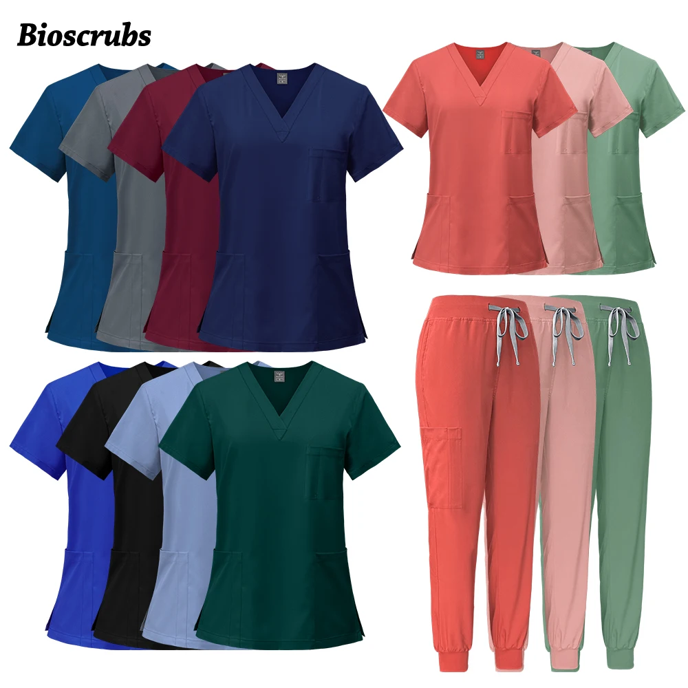 Traje para correr ajustado para hombre y mujer, batas de cirugía, conjunto médico de Hospital, accesorios de enfermera clínica para mascotas, uniforme, ropa de trabajo de odontología