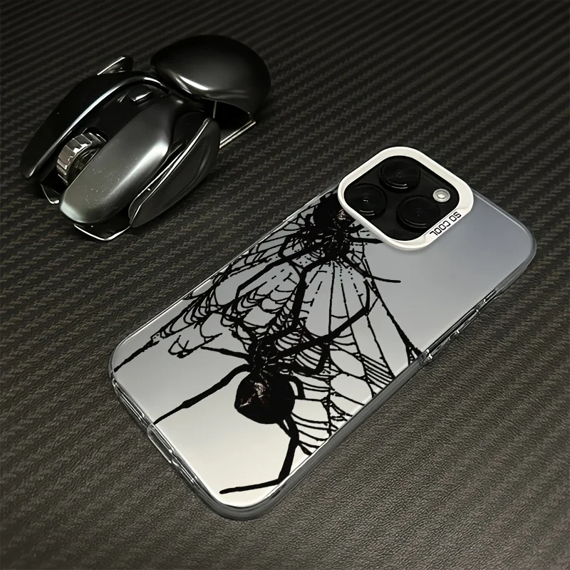 Phone Case For Samsung Galaxy S26 S25 S24 Note20 Ultra S22 S23 Plus A55 A26 A36 A56 A35 A54 A15 IMD Y2K Black Spider Matte Cover