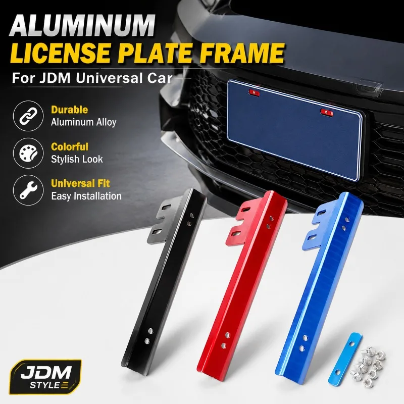 Universal Aluminum‑Alloy Car License‑Plate Frame Multi‑Color Aluminum‑Made Auto‑Tag‑Bracket Vehicle‑Plate‑Support Holder