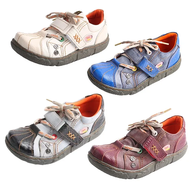 Y2K Vintage Women Low‑Top Non‑Plush PU Leather Flat Shoes, Non‑Slip Retro Casual Single Shoes for Spring Autumn Daily Footwea