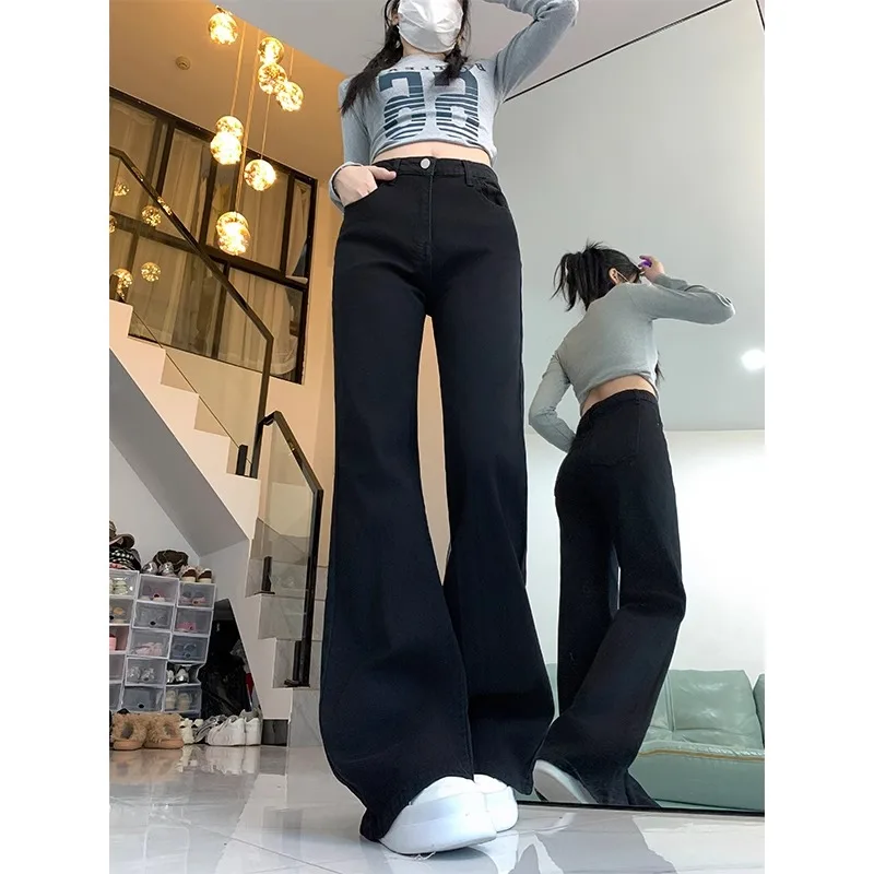 الربيع الصيف منخفضة الخصر جرس بوت الجينز المرأة التخسيس عالية الارتفاع مايكرو متوهج الدينيم السراويل القطن تمتد ارتداء مقاومة #3