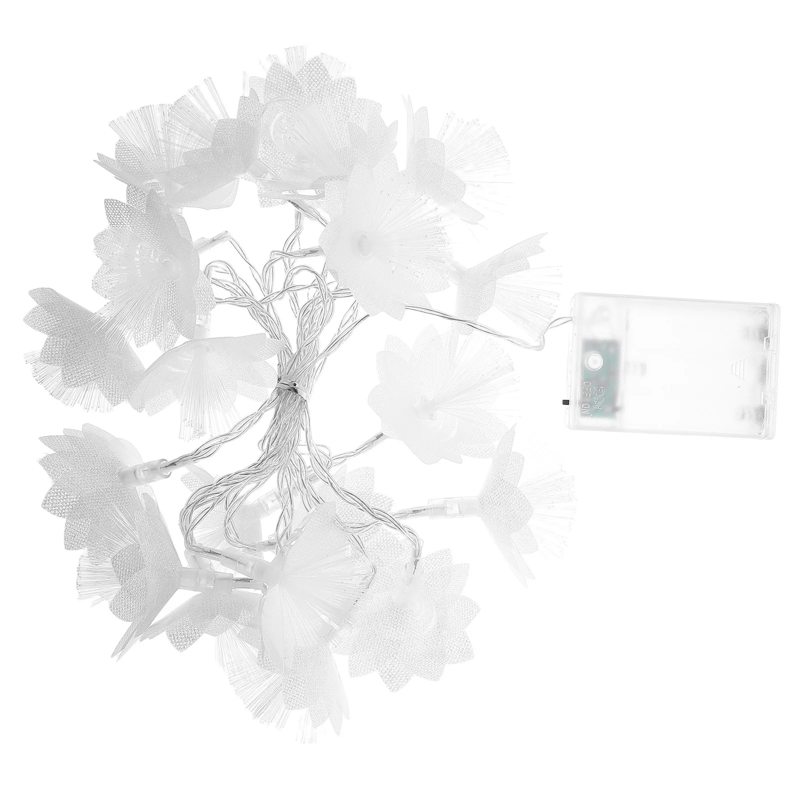 

1 String Fiber Optic Flower String Lights Powered LED Fairy Lights for Indoor Outdoor Wedding Party Room Table