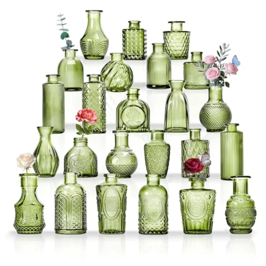 

Mini Bud Vases As Wedding Centerpieces for Tables, Bud Vases for Flowers, Small Flower Vases Suitable for Birthday Party, Anniv