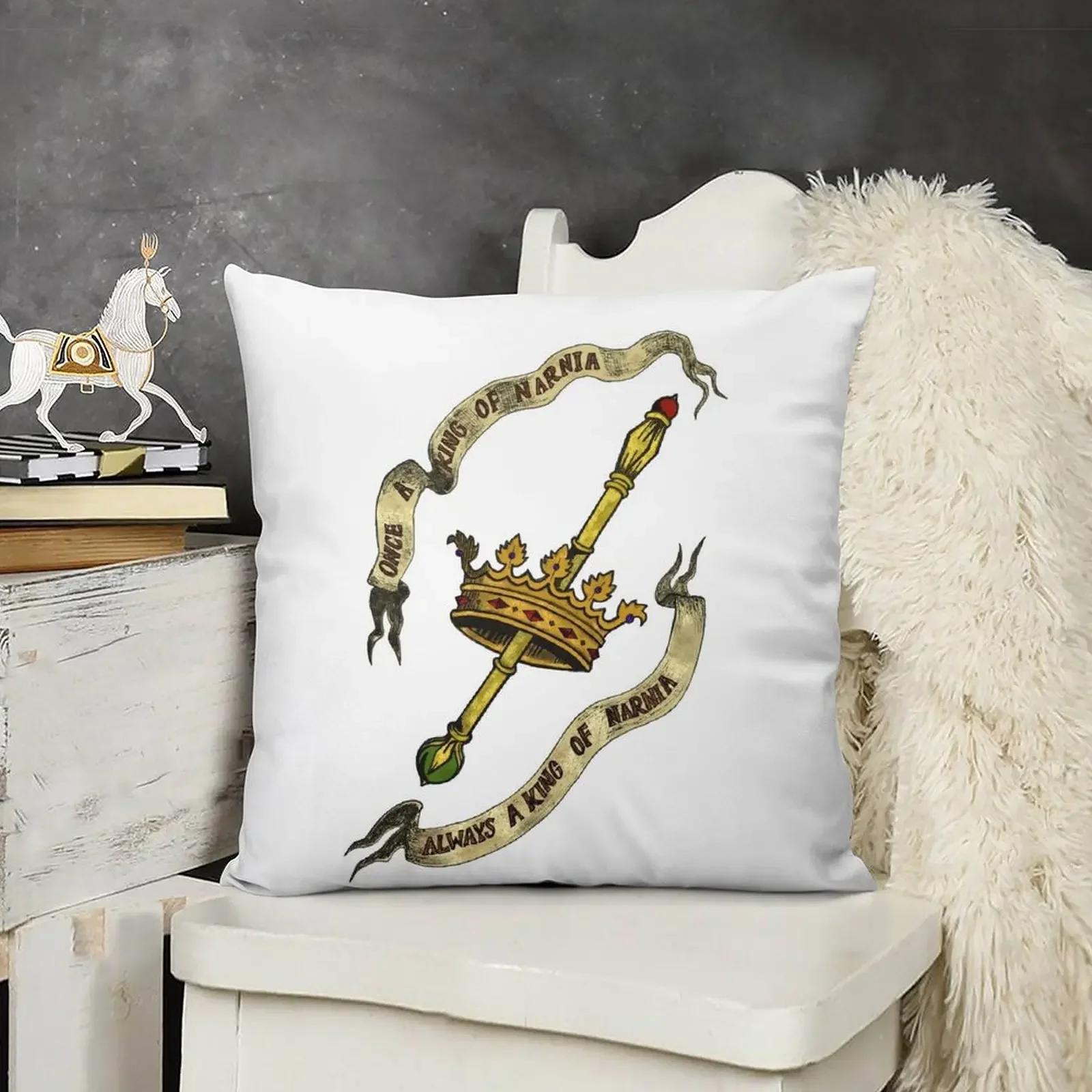 

Once a King of Narnia Throw Pillow home decor items pillowcases for sofa cushions pillow