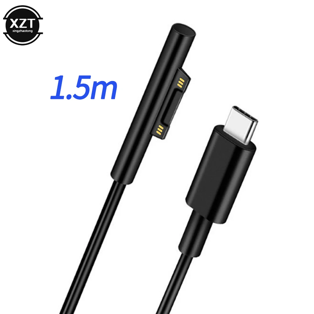 PD USB Type C Charger for Surface Pro 6/5/4/3 Go Book Tablet Compatible 15V/12V 4A 3A 3.25A 65W 45W PD Charging Cable