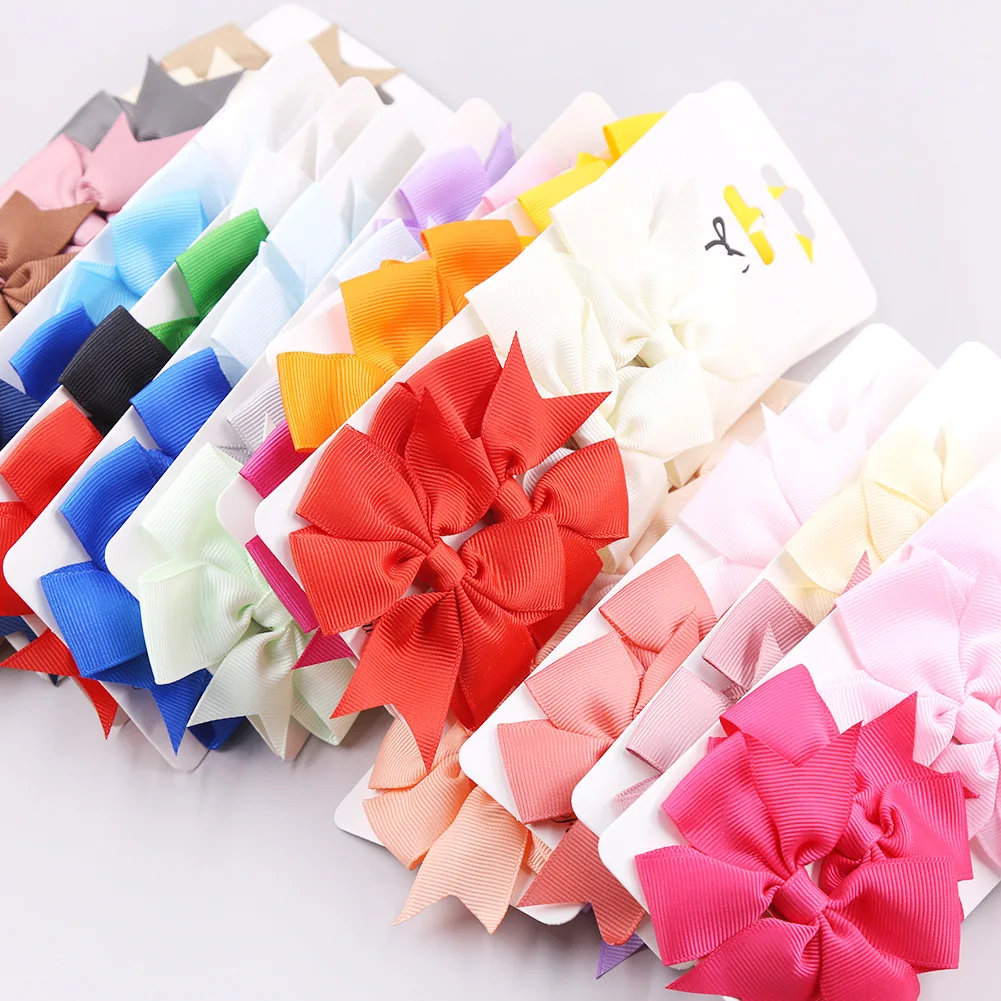 

30pcs Grosgrain Ribbon Hairbow Girls Hairpin Hair Accessories Children Bowknot Barrettes Kids Ribbon Bowknot Kawaii Hair Clip
