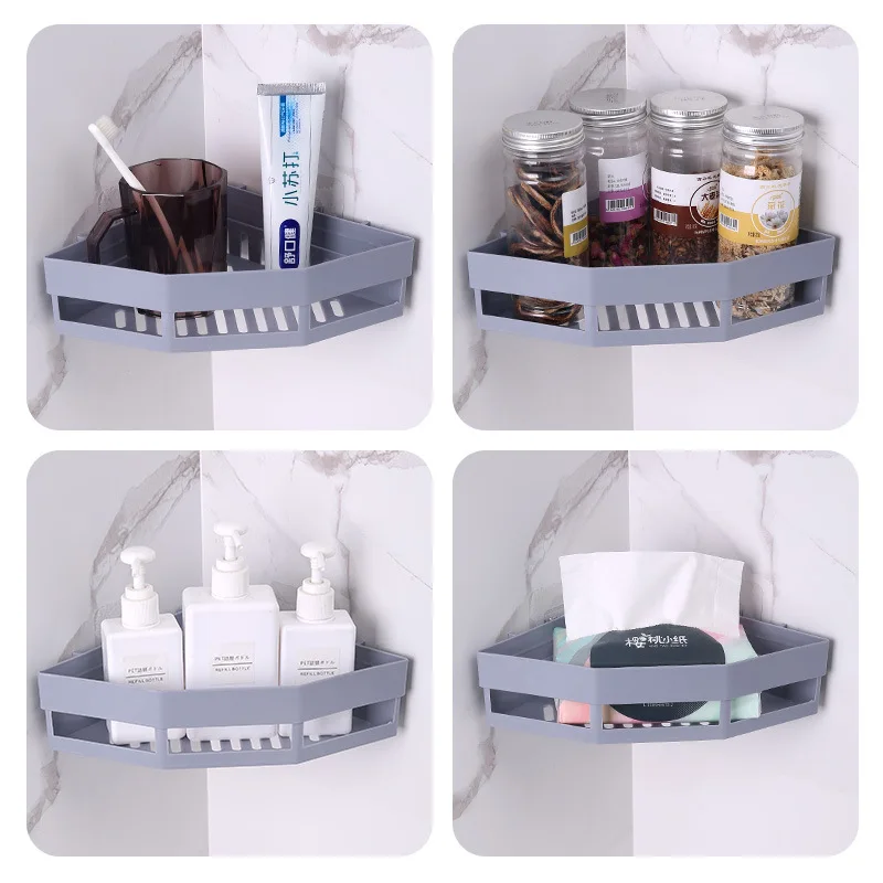 Shelf Bathroom Shelf Organizer Toilet Shampoo Gel Storage Basket Decoration Bathroom Corner Shower Shelf Rack Holder Accessories