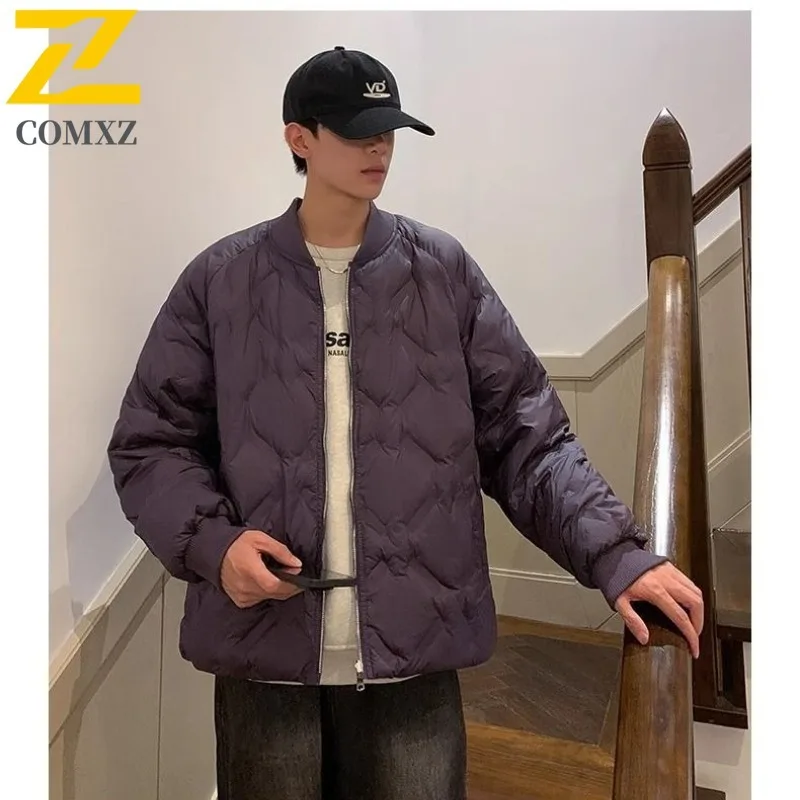 

COMXZ 2025 Padded Coat Unisex Autumn Winter Outdoor Northeast Wind Traditional Jacket Baseball Collar Warm Leisure windbreaker