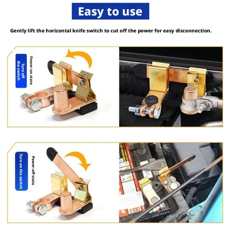 12V-24V Car Battery Terminal Clamp Switch Disconnect Cut-off Isolator Tool KitTop Post Knives Blade Power Cut Off Tools