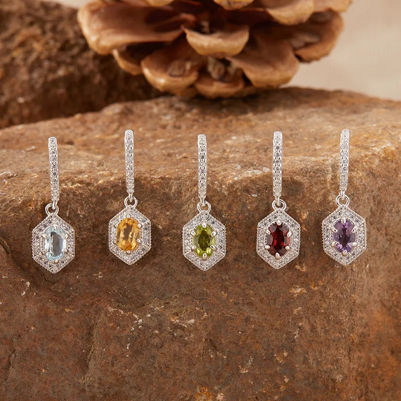 

Винтажное шестиугольное ожерелье из натурального желтого кристалла с аметистом, комплект для женщин, 925 чистого серебра, цвет драгоценных камней, оптовая продажа ювелирных изделий с фабрики