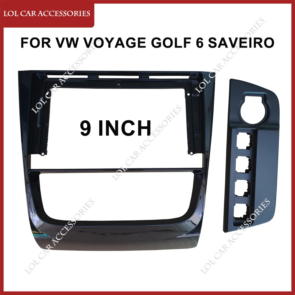 

3pcs 9 Inch For VW Voyage Golf 6 Saveiro Car Radio Stereo 2 Din Head Unit GPS MP5 Android Player Fascias Dash Board Frame