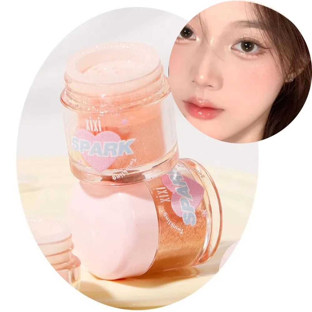 Gilded Pink Pearl Highlighter Powder High GLOSS Glitter แป้งฝุ่นแสงจันทร์สีขาว Shimmer Powder Face Body Highlight แต่งหน้า