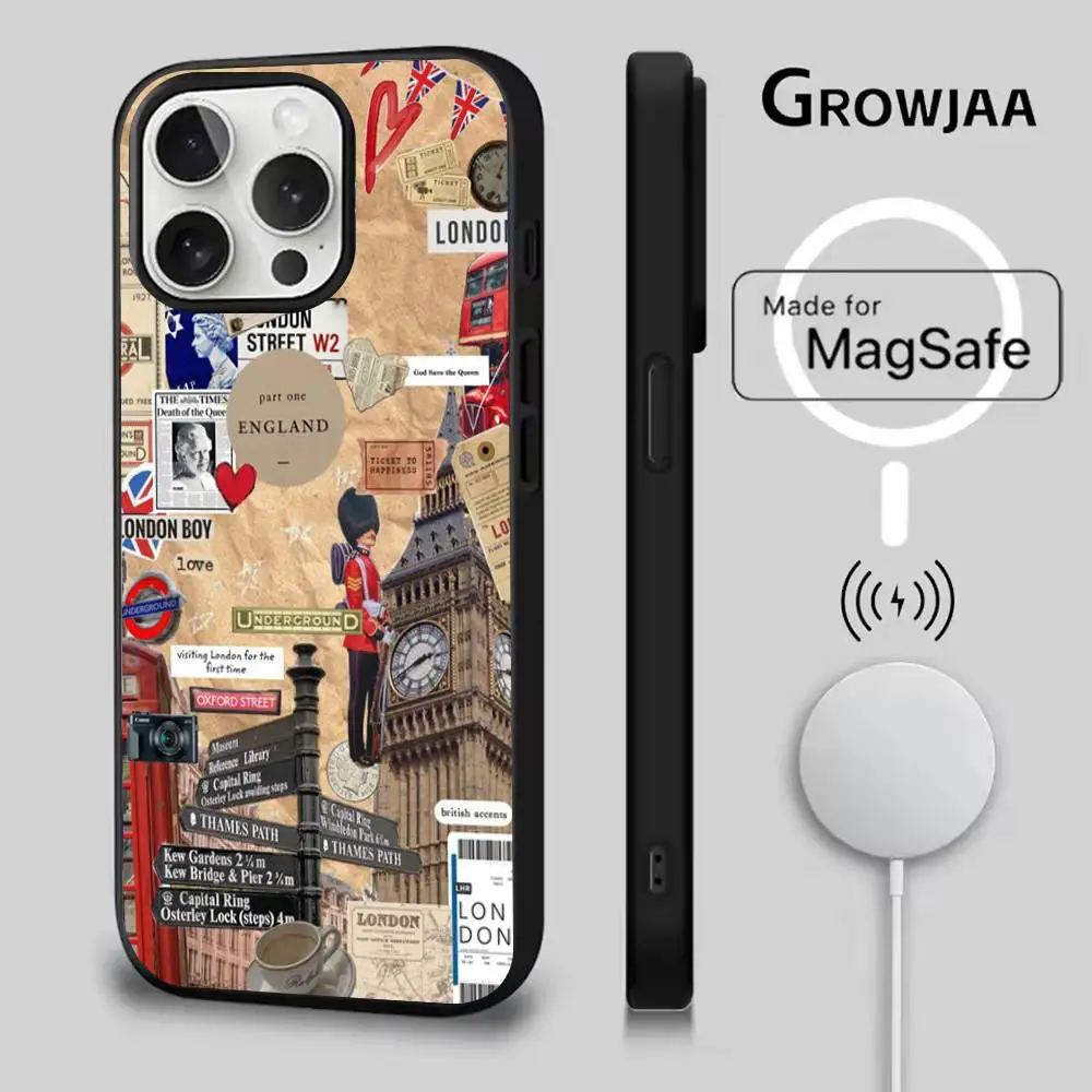 London Big Ben Phone Case For iPhone 16e,16,15,14,13,12,11,Plus,Pro,Max,Mini Magsafe Magnetic Wireless Charging