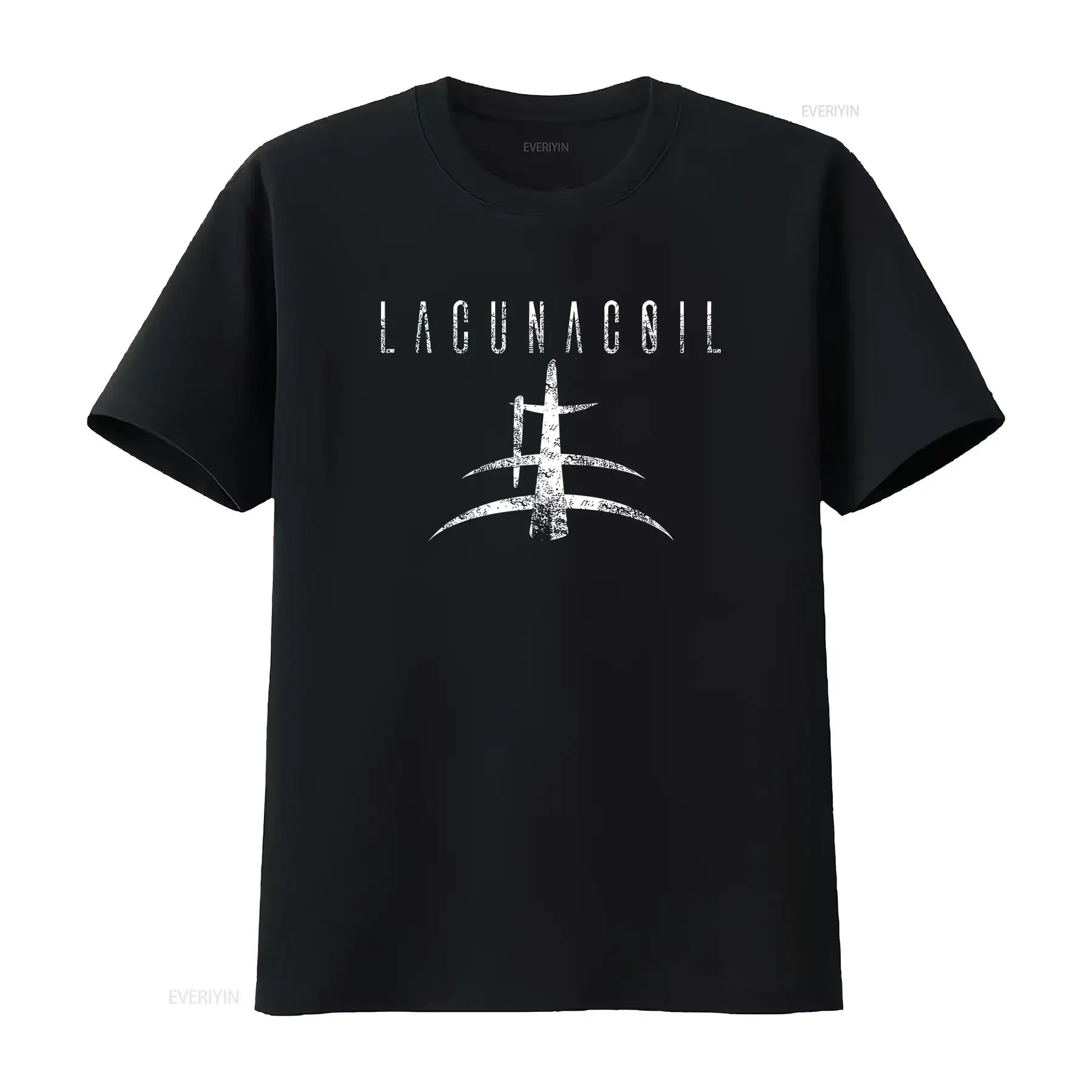 

LACUNA COIL LOGO SYMBOL футболка хлопок черная мужская от S до 5XL MD822 винтажная стираная дышащая мягкая модная унисекс