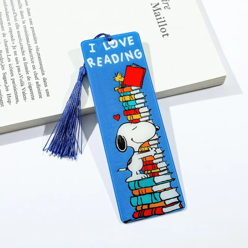 علامات مرجعية سنوبي للصفحة المتينة للقراء والمعلمين ملصق أكريليك مع ملحقات قراءة شرابة أدوات مكتبية للدراسة