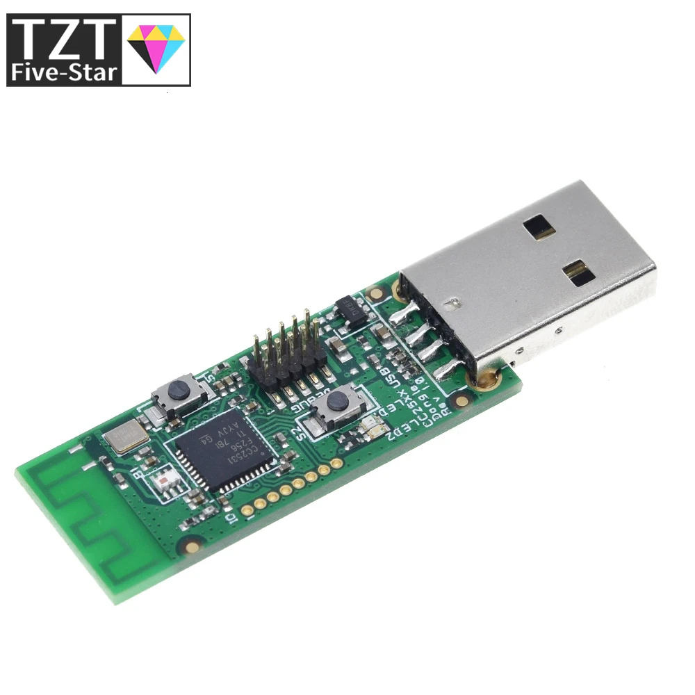 TZT Wireless Zigbee CC2531 Sniffer Bare Board Packet Protocol Analyzer Module USB Interface Dongle Capture Packet Module